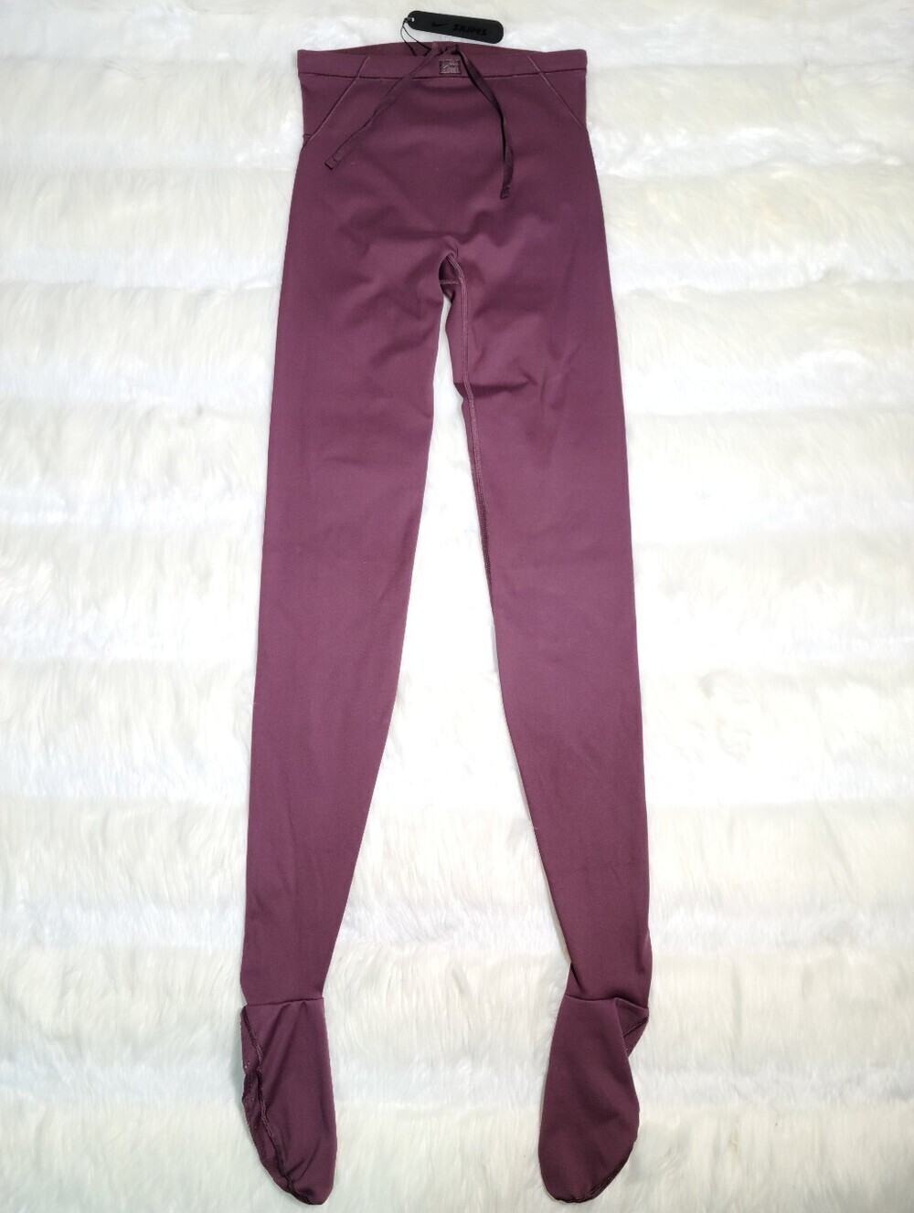 Nike SKIMS Matte Footsie Legging Currant Women XXS NEW